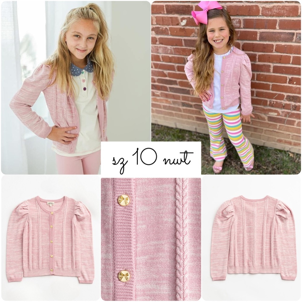 Sz 10 Finding Foxtale Pink Lady Cardigan Sweater NWT in bag Matilda Jane